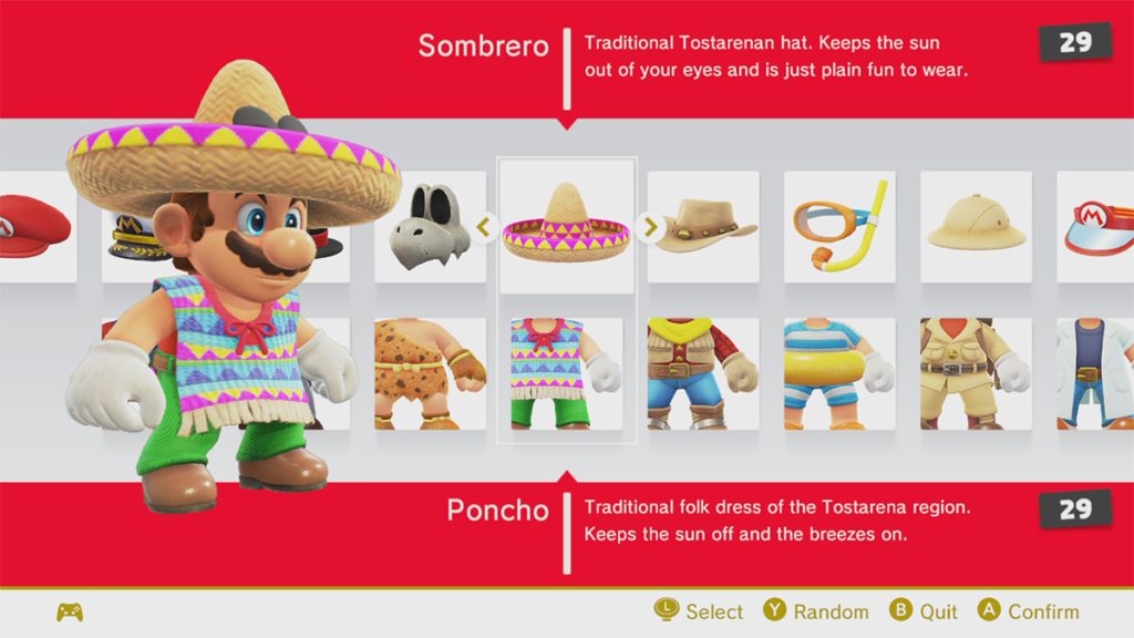 Roupas em Super Mario Odyssey
