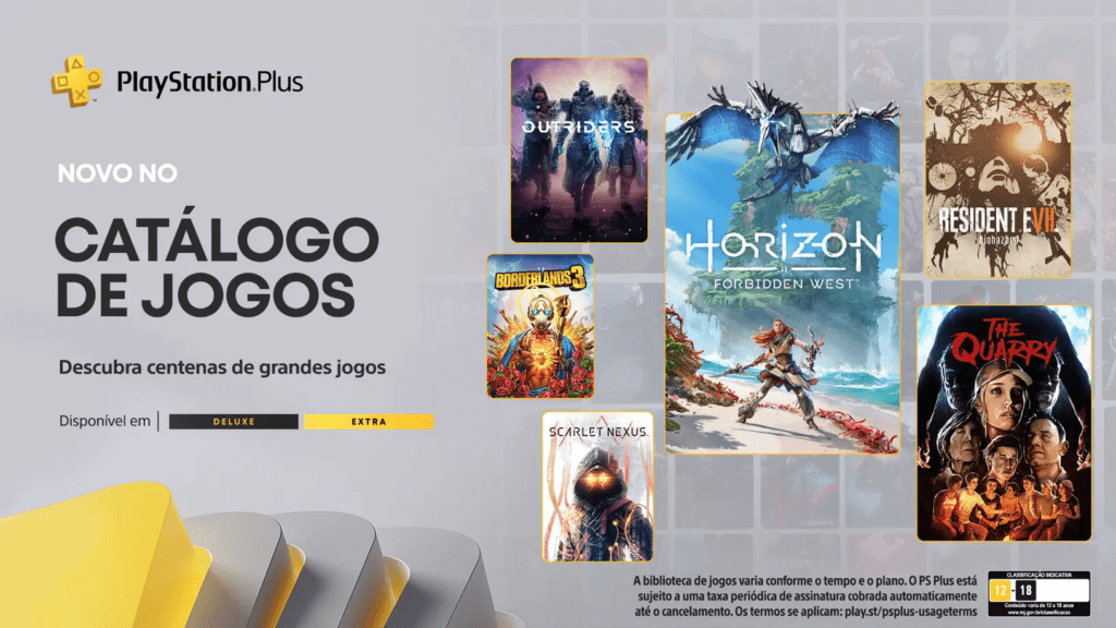 Playstation Plus Extra e Deluxe em fevereiro de 2023