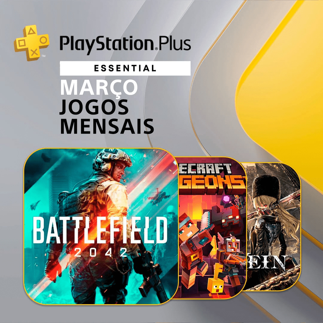 Jogos mensais PlayStation Plus para março: Battlefield 2042, Minecraft  Dungeons, Code Vein – PlayStation.Blog BR