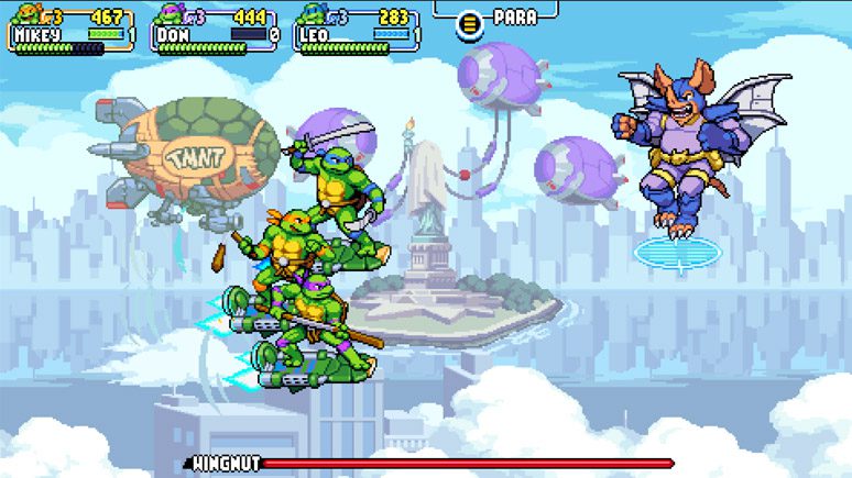 Multiplayer divertido em Teenage Mutant Ninja Turtles: Shredder´s Revenge 