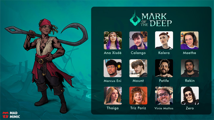 Dubladores de Mark of the Deep