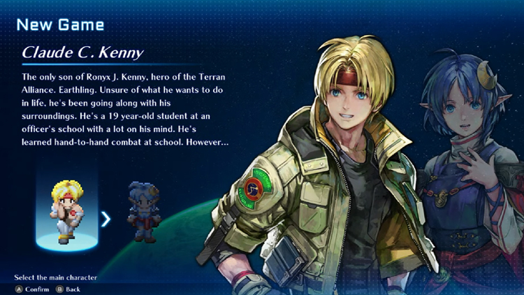 Seleção de Personagem em Star Ocean The Second Story R