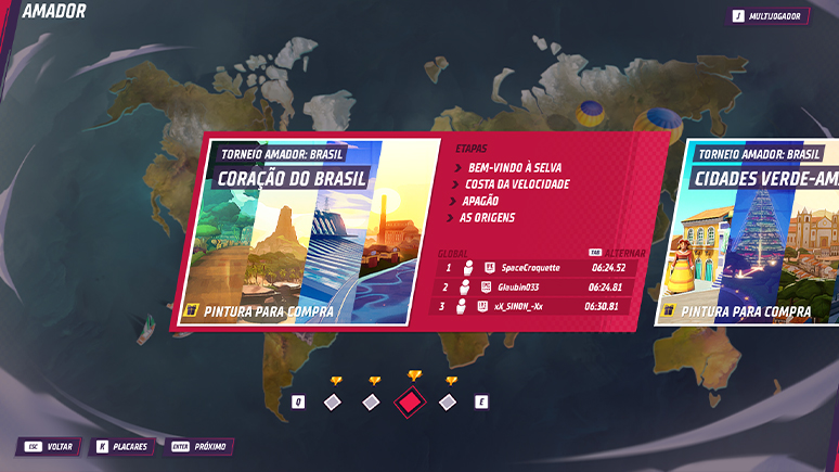 Modo torneios em Horizon Chase 2
