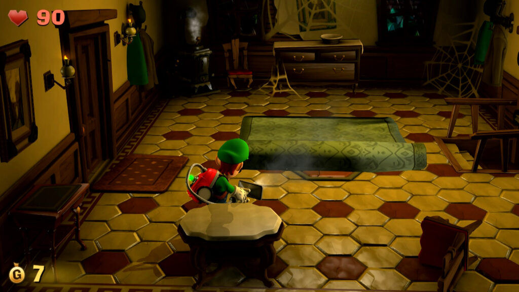 Utilize seu aspirador em Luigis Mansion