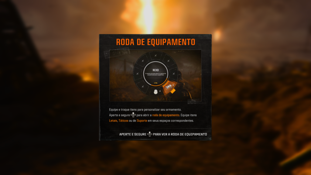 Roda de equipamentos Call of Duty: Black Ops 6