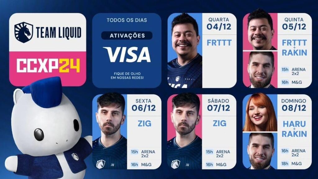 Team Liquid e Visa marcam presença na CCXP 2024