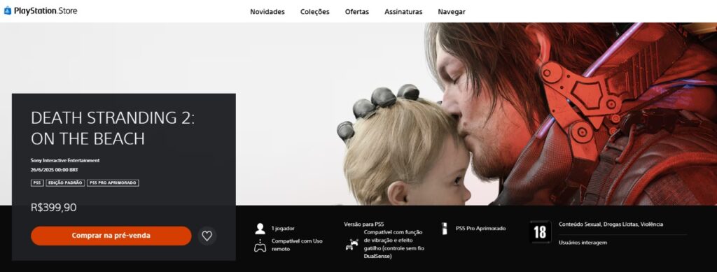 Sony aumenta preço de Death Stranding 2