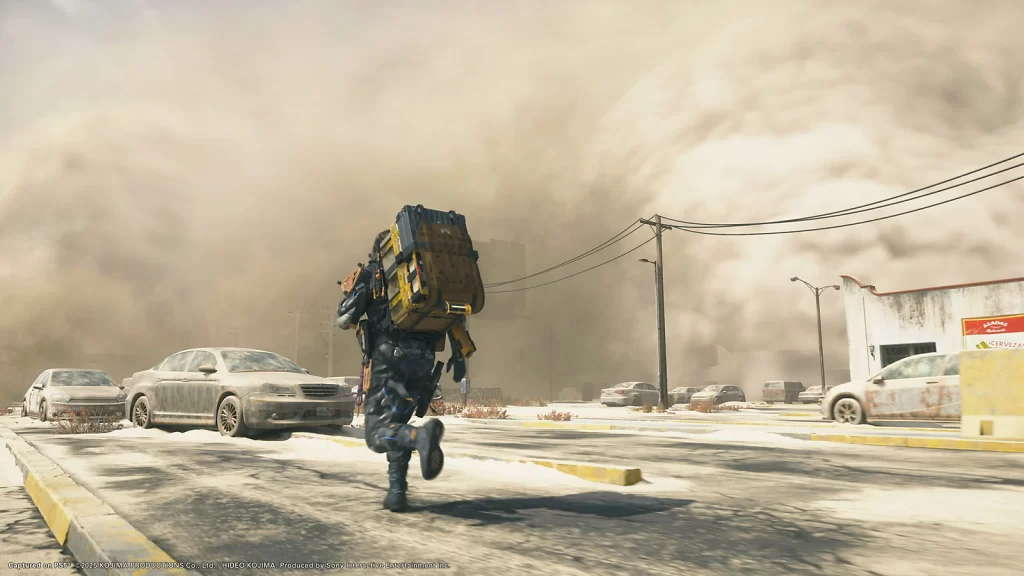 Tempestade de areia em Death Stranding 2