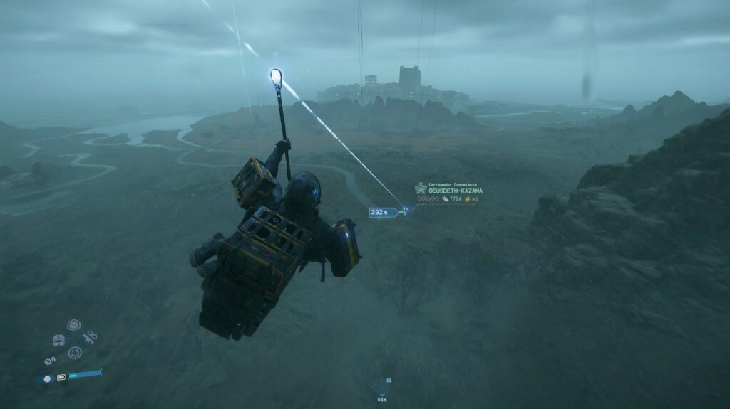 Tirolesas em Death Stranding