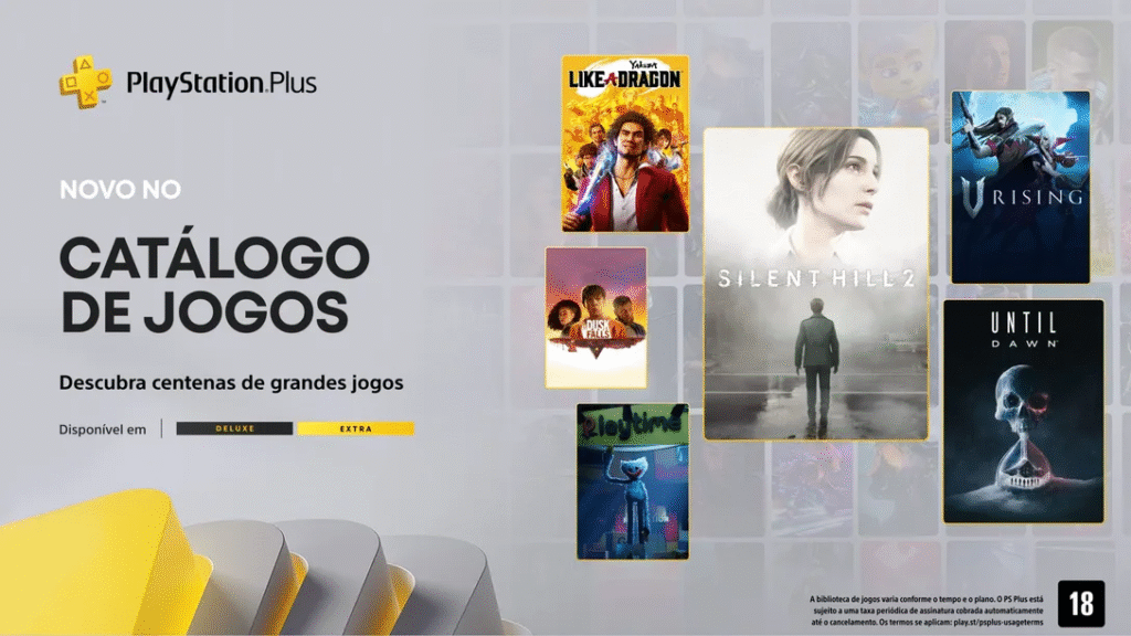 Playstation Plus Extra e Deluxe Outubro 2025