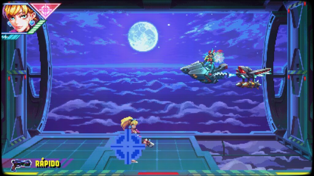 Profundidade de tela com inimigos ao fundo.