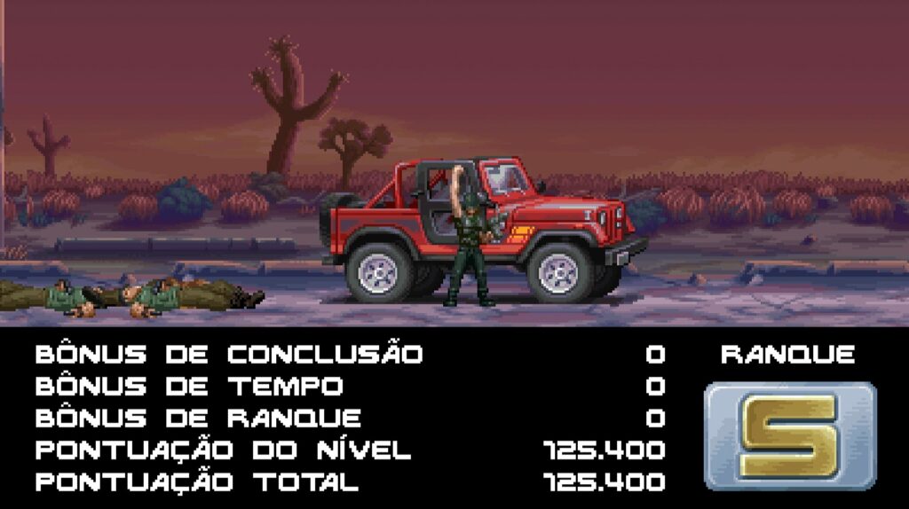 Conclusão de fase e ranking em Terminator 2D: No Fate