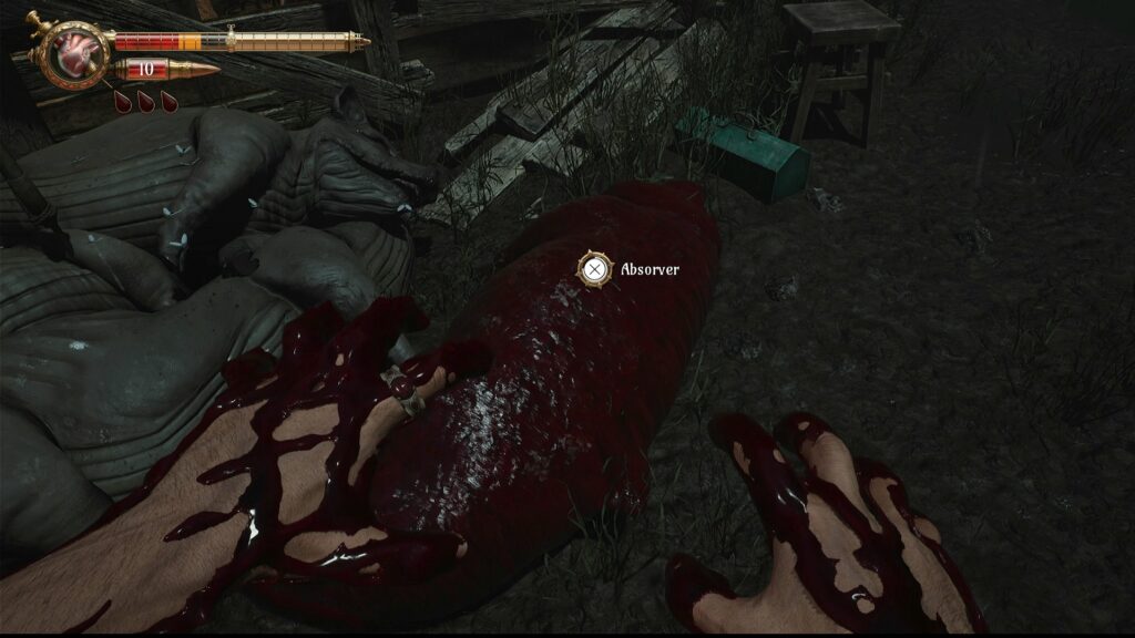 Absorva sangue de animais mortos para recuperar sua vida